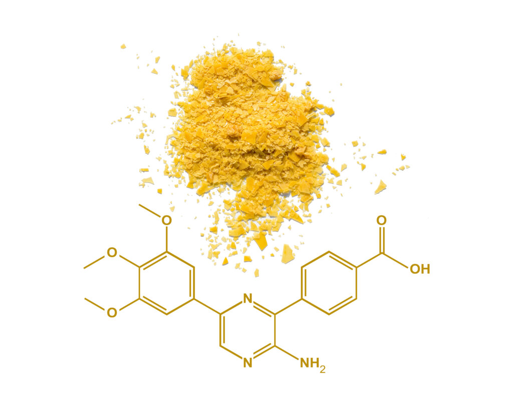Yellow wax flakes as an illustration of water-based wax technology