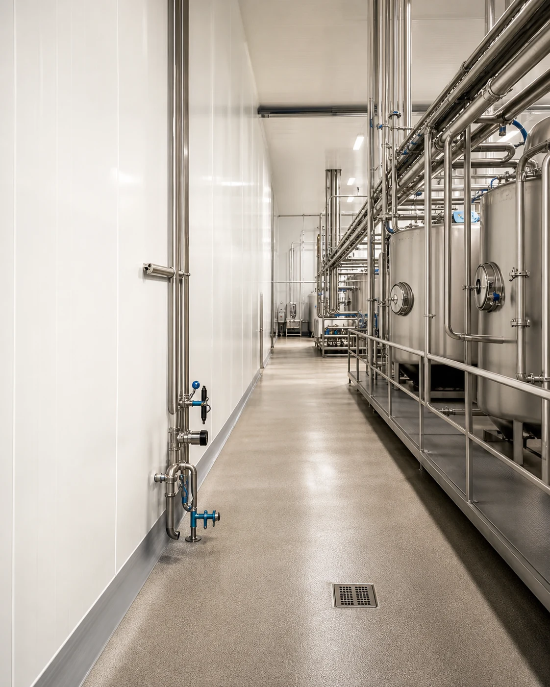 Schoon eindresultaat van schimmelbestendige coating in de voedingsindustrie