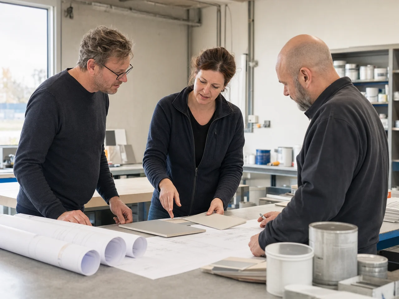 Inducoat-team bespreekt coatingstalen en projectinformatie