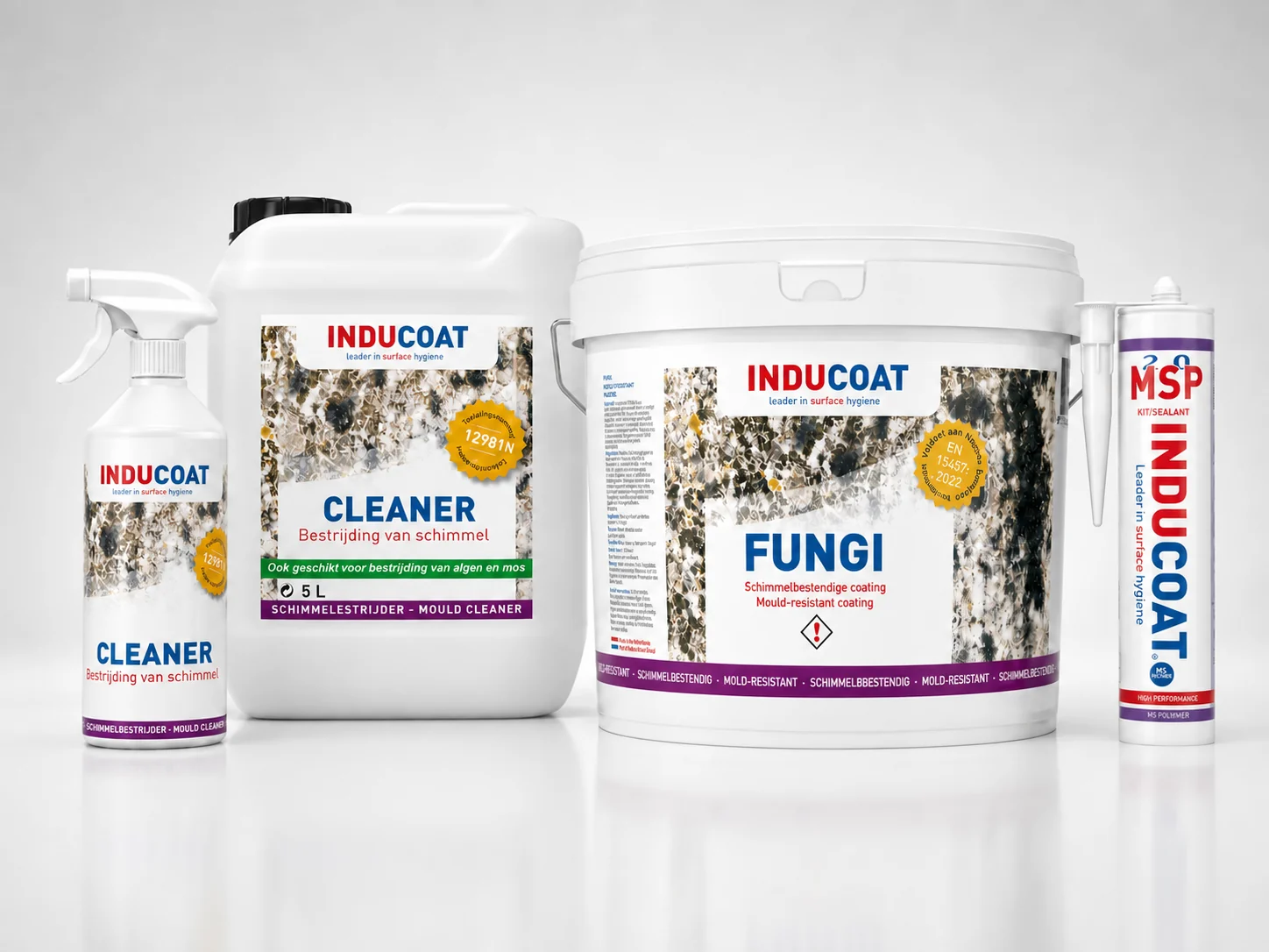 Inducoat Cleaner, Fungi en MSP 2.0 voor schimmelbestendig onderhoud
