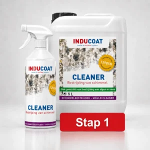 Stap 1: reinigen met Inducoat Cleaner schimmelbestrijder